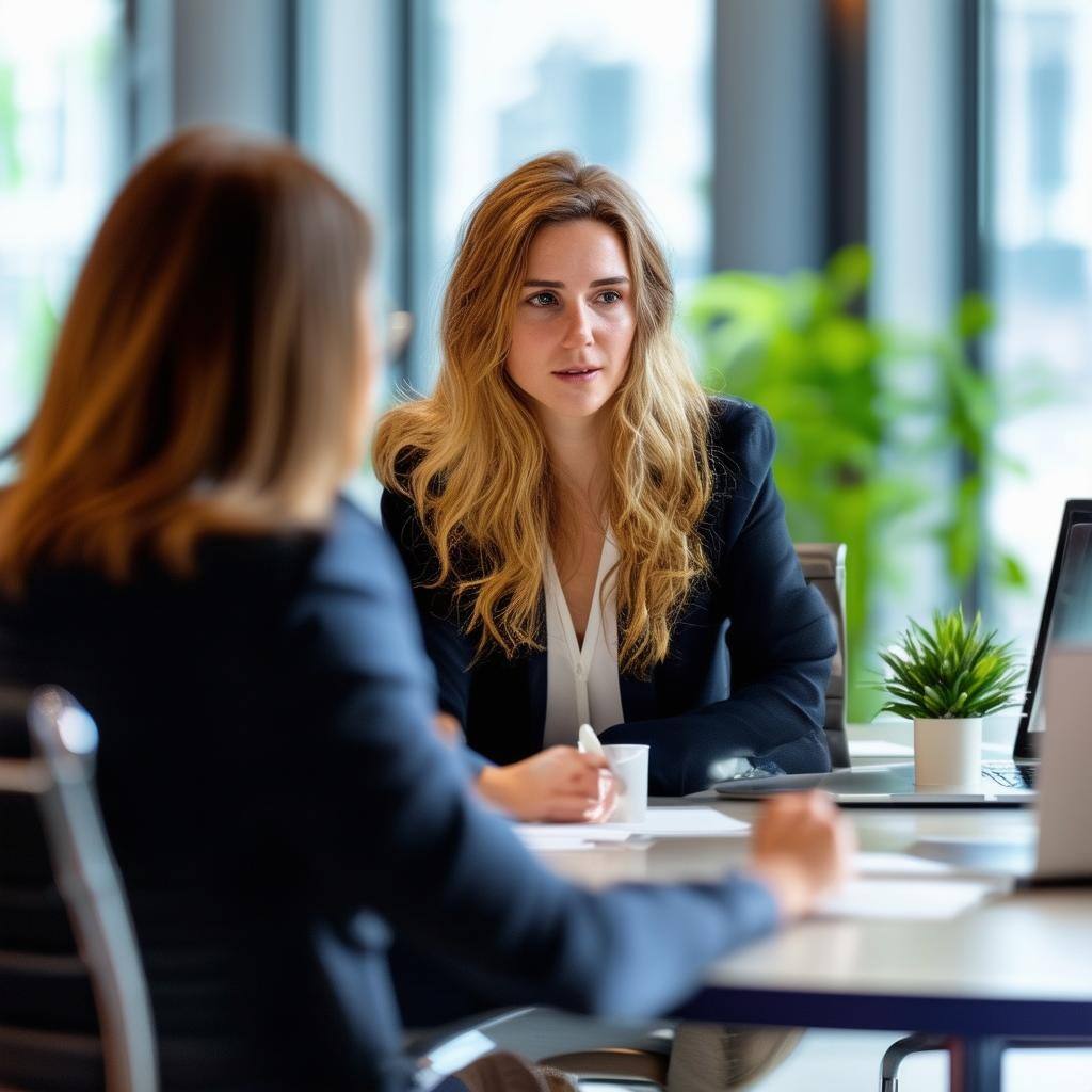 women sitting at conference table